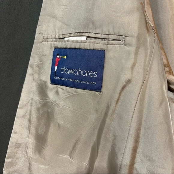 FRANCO TASSI Made in Canada Vintage Wool Blazer Olive Green Size 46 R Dawahares - Picture 6 of 13